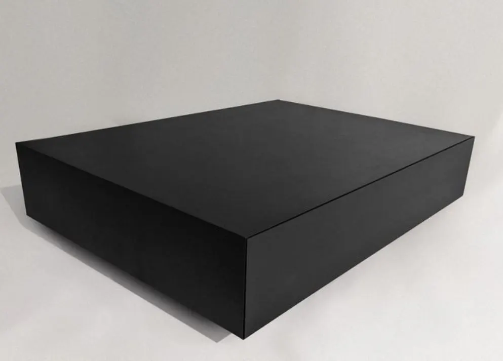 Sculpture display base with contemporary finish