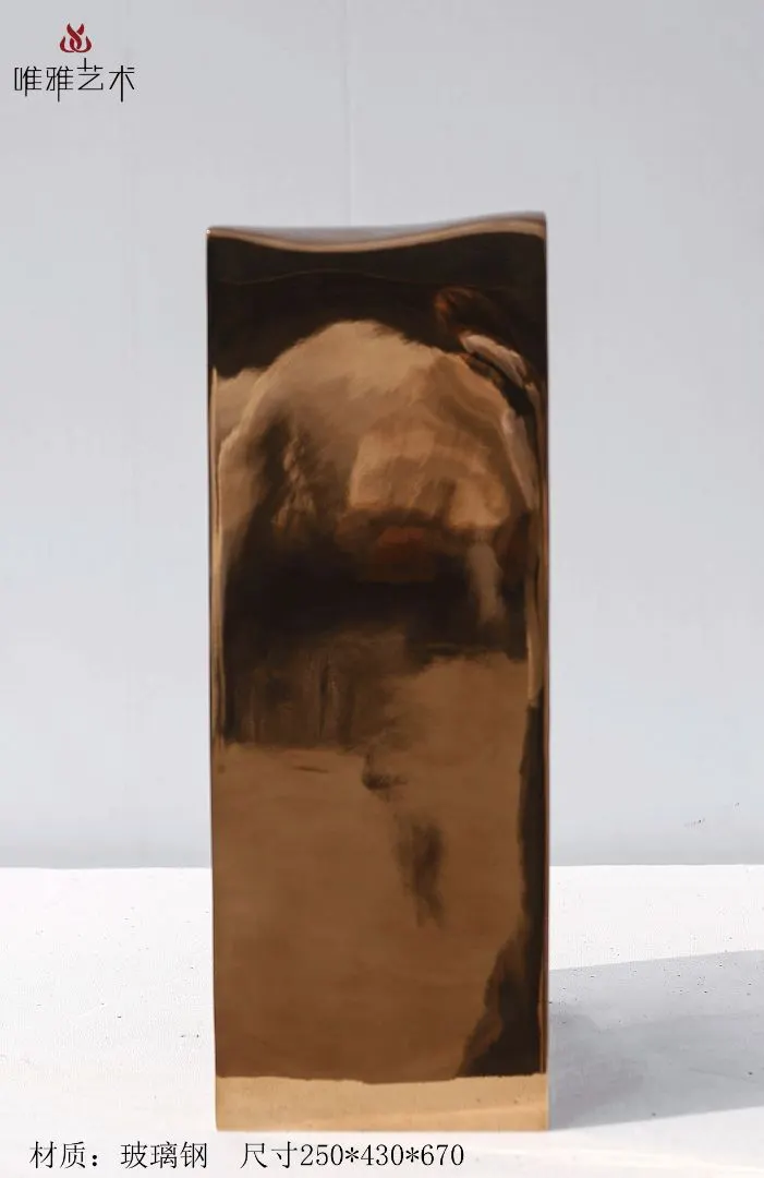 Custom sculpture pedestal base in stone finish